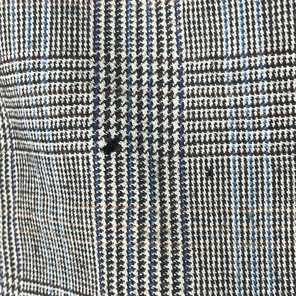 Jos. A.‎ Bank Blazer 48RG Brown Plaid Signature Collection 100% Wool Flaw Men's